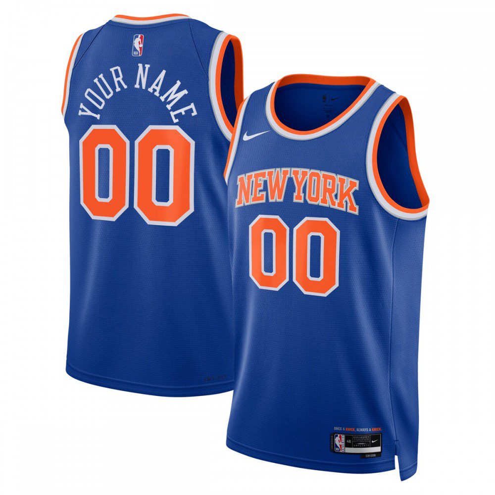 New York Knicks Unisex 2022/23 Swingman Custom Jersey Blue - Icon Edition-Pro Kit Vault | Brand New 26/27 Sports Jerseys